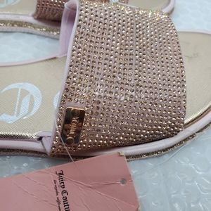 Juicy Couture Yummy Slide size 10 rose gold